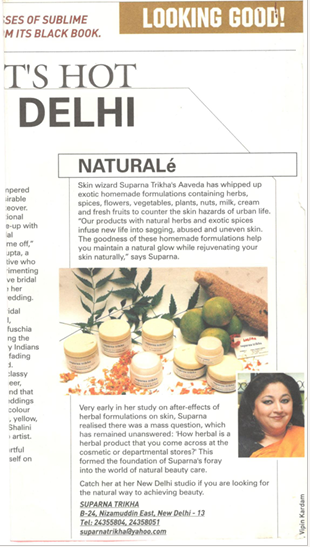 NATURALe — Suparna Trikha's Aaveda Formulations