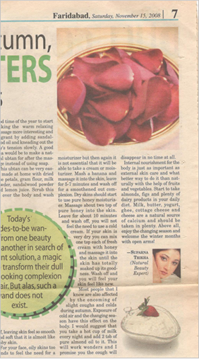 Autumn Winters — Skincare Tips by Suparna Trikha, Natural Beauty Expert