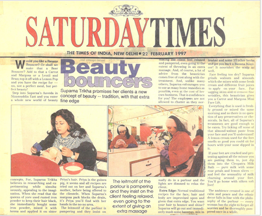 Beauty Bouncers — Suparna Trikha's Aaveda