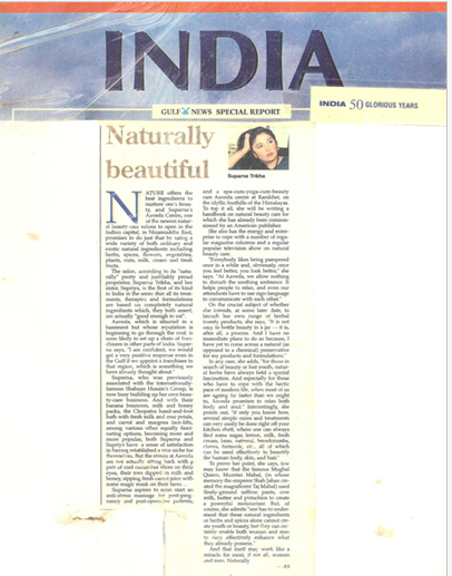Naturally Beautiful — Suparna Trikha's Aaveda