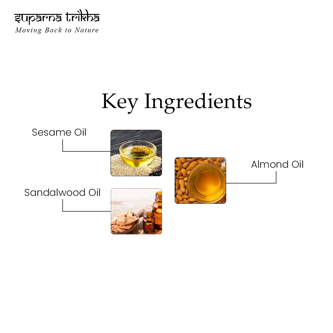 Seed & Sandal Body Massage Oil | Sesame, Almond & Sandalwood Oils | Deep Moisture for - additional image