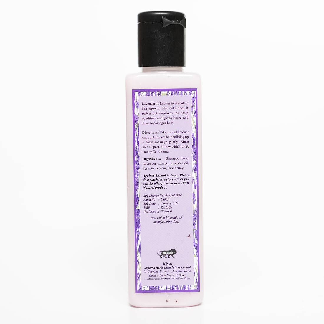 Lavender Shampoo | Lavender Oil & Natural Moisturisers for Dry, Undernourished Hair | - additional image