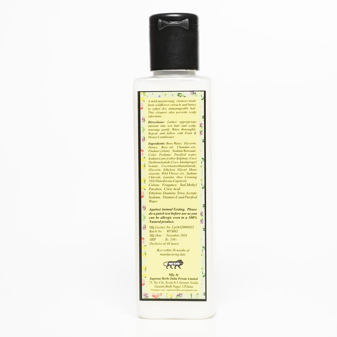 Wild Flower Shampoo | Herbal Cleanser for Dry Hair with Wildflower Extracts, Honey &  - additional image