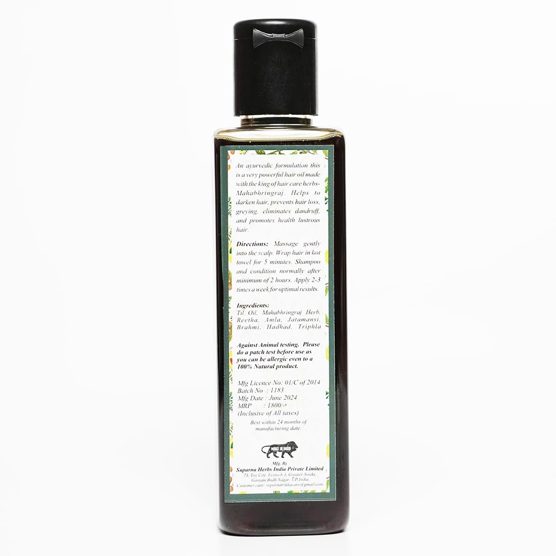 Mahabhringraj Hair Oil with Bhringraj, Brahmi, Jatamansi & Sesame Oil | Nourishing Ha - additional image
