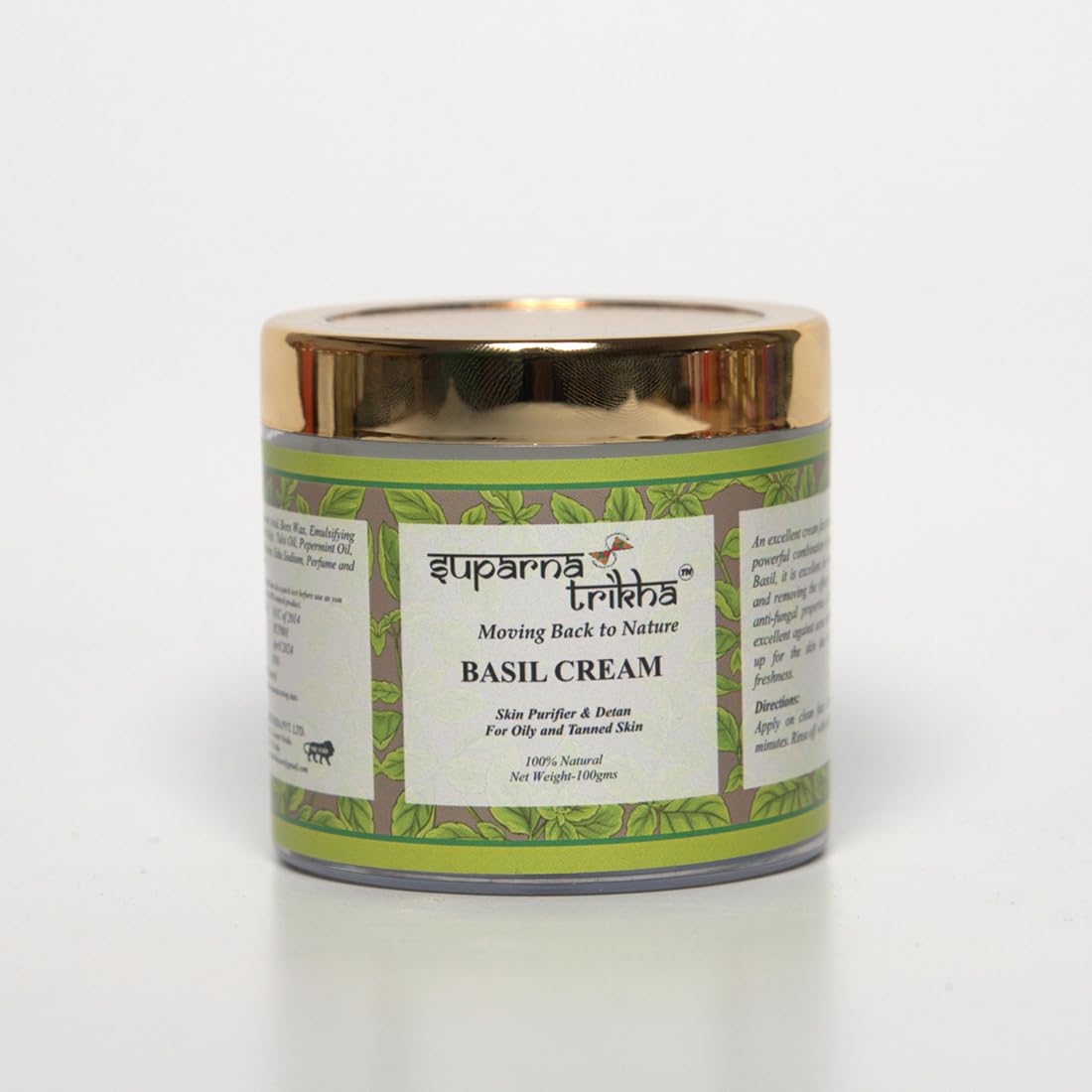 Basil Cream Face Pack | Peppermint & Basil Oil Treatment | Controls Oil, Fights Acne, - main image