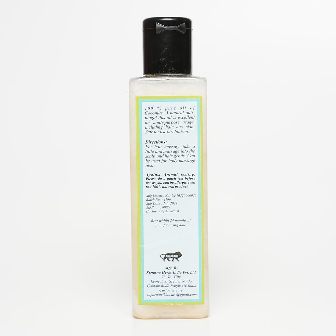 Pure Cold Pressed Coconut Oil for Hair & Skin | Natural Multipurpose Coconut Oil for  - additional image