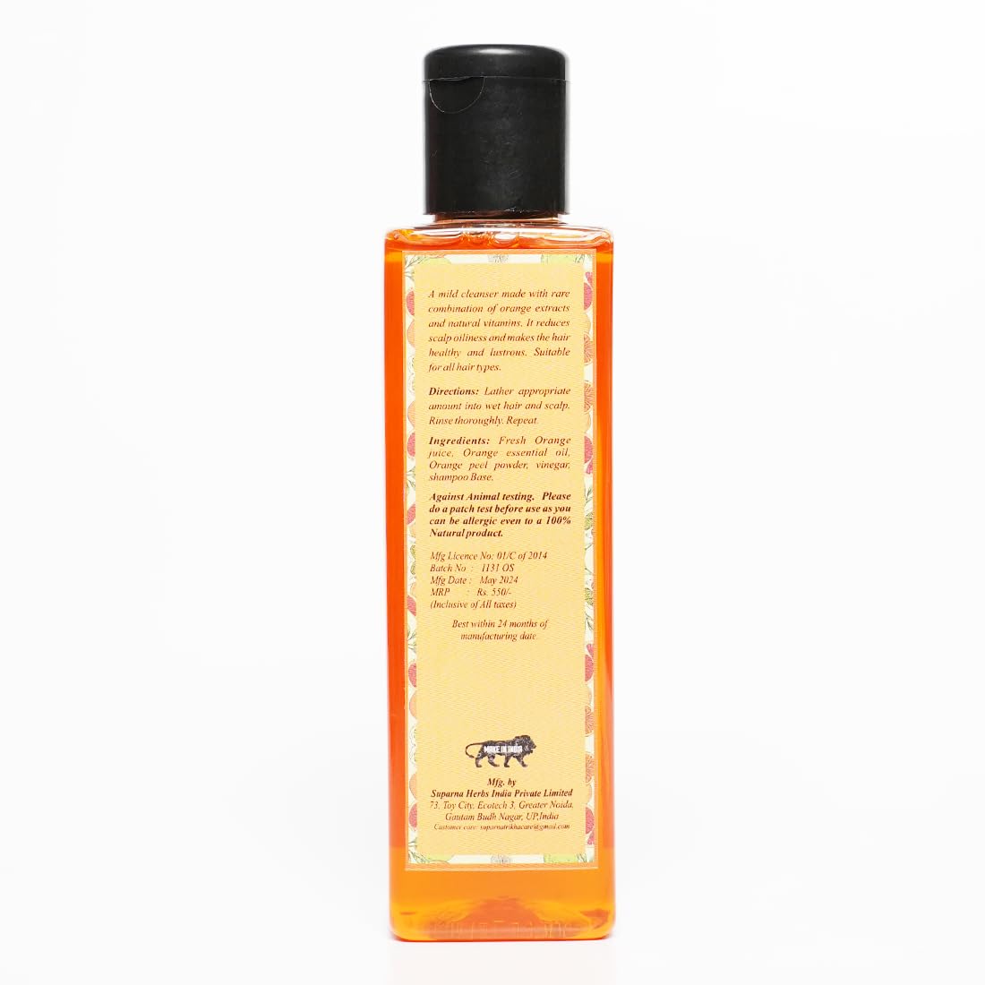 Orange Shampoo with Orange Extract & Essential Oils | Sulphate-Free Hair Cleanser for - additional image
