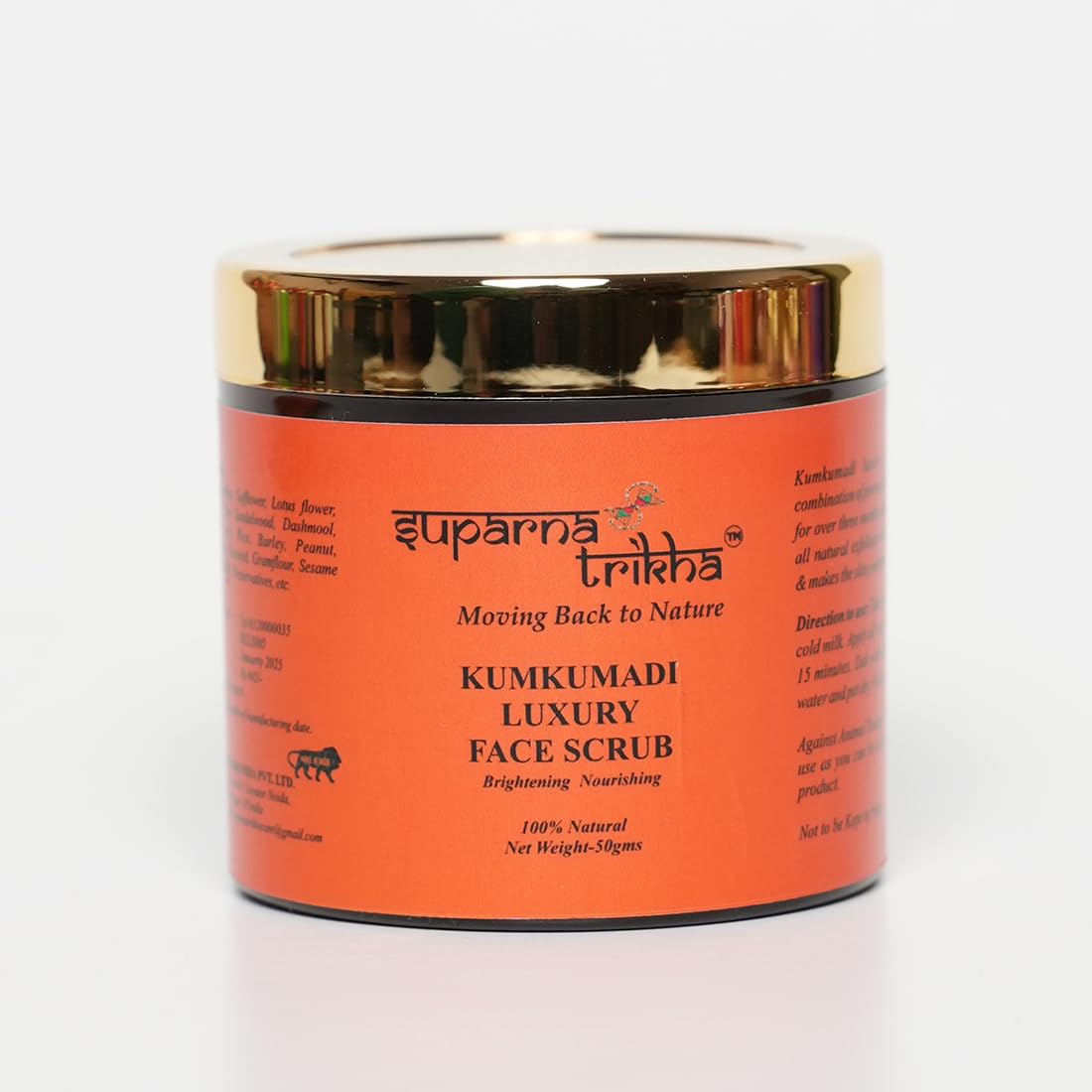 Kumkumadi Luxury Face Scrub | Kesar, Red Sandalwood & 15+ Herbs Matured 90 Days | Gen - main image