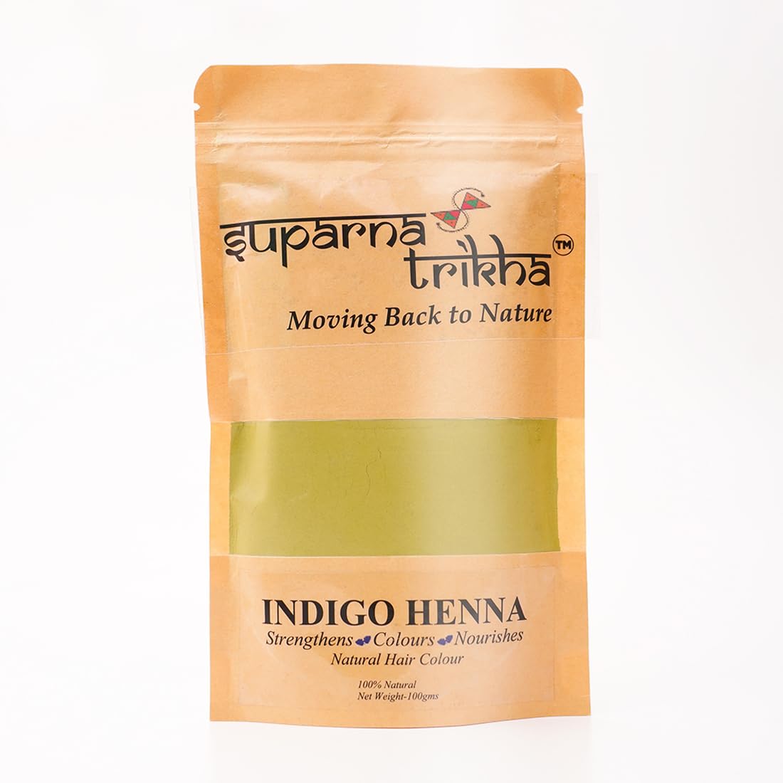 Natural Indigo Henna for Hair | Blue Black Herbal Hair Color with Henna, Indigo, Amla - main image