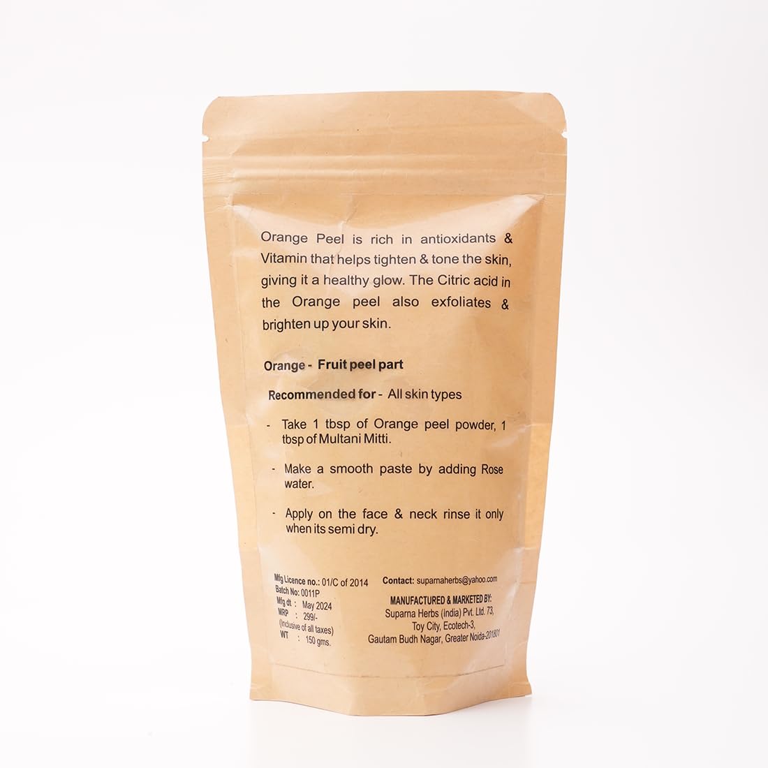 Orange Peel Powder | Pure Sun-Dried Santra Chilka for Glowing Skin | Vitamin C Bright - additional image