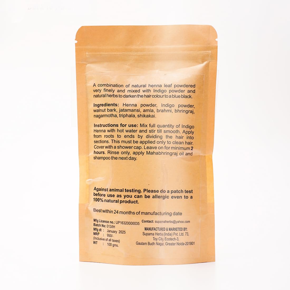 Natural Indigo Henna for Hair | Blue Black Herbal Hair Color with Henna, Indigo, Amla - additional image
