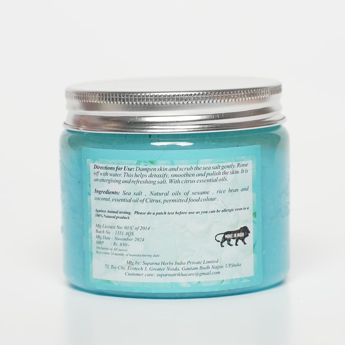 Aqua Sea Salt Body Scrub with Citrus Essential Oils | Exfoliating Body Polish with Se - additional image
