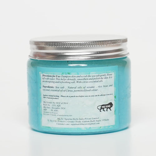 Aqua Sea Salt Body Scrub with Citrus Essential Oils | Exfoliating Body Polish with Se - additional image