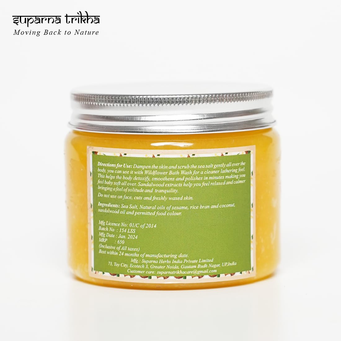 Sandalwood Sea Salt Body Scrub for Deep Exfoliation & Skin Polishing | Hydrating Body - additional image