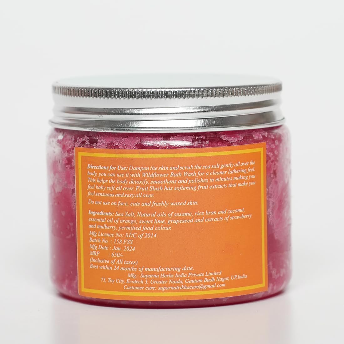 Fruit Slush Sea Salt Body Scrub | Sweet & Sensuous Exfoliating Detox with Orange, Str - additional image