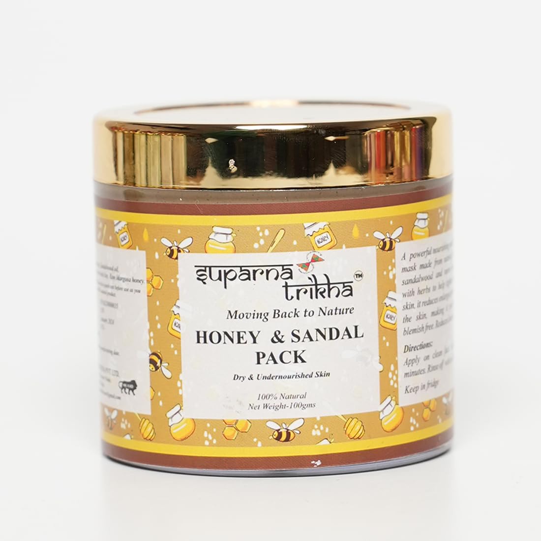 Honey & Sandal Pack | Natural Face Mask with China Clay, Sandalwood & Neem Honey | Ti - main image
