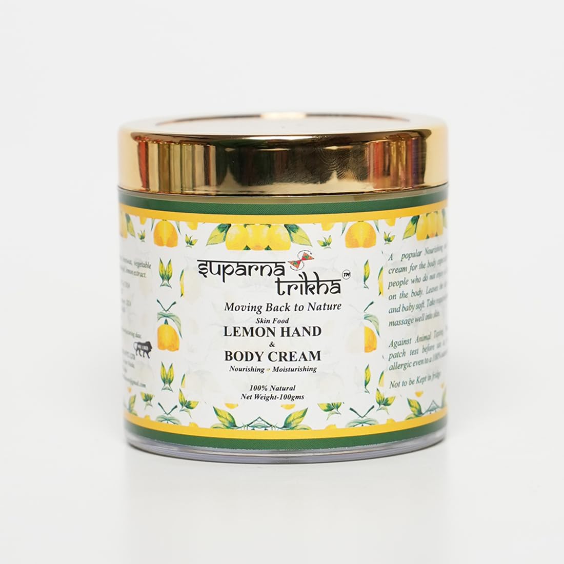 Lemon Hand & Body Cream | Lightweight Daily Moisturizer with Glycerin, Wheatgerm Oil  - main image