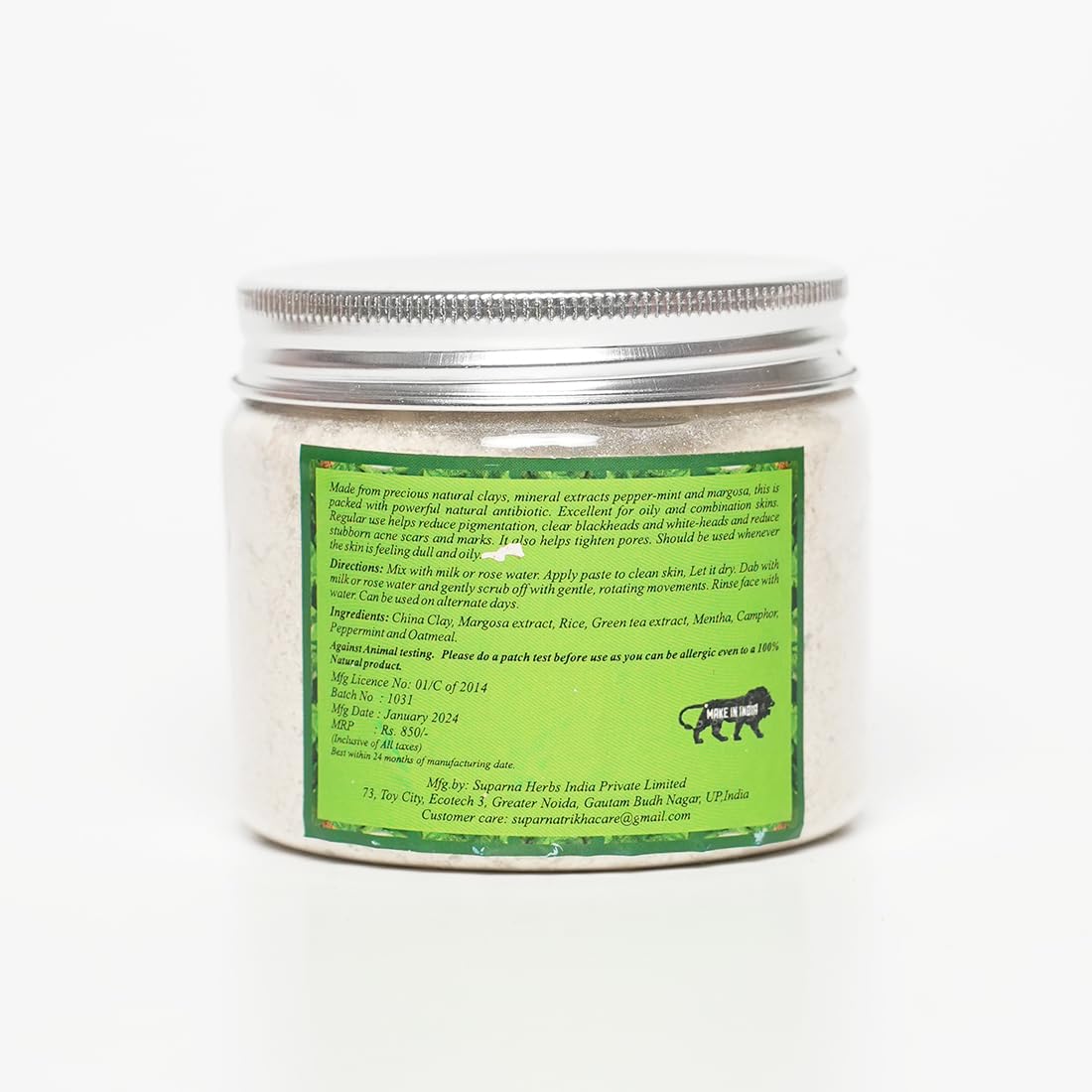 Mint & Margosa Scrub for Oily & Combination Skin | Anti-Acne Face Scrub with Neem, Mi - additional image