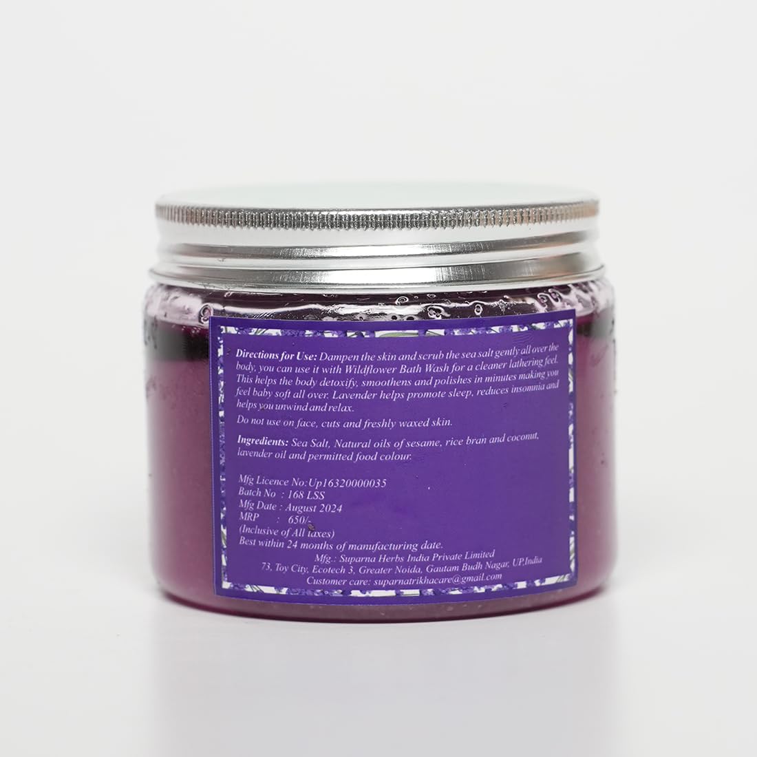 Lavender Sea Salt Scrub | Calming Body Polish with Lavender Essential Oil, Sea Salt,  - additional image