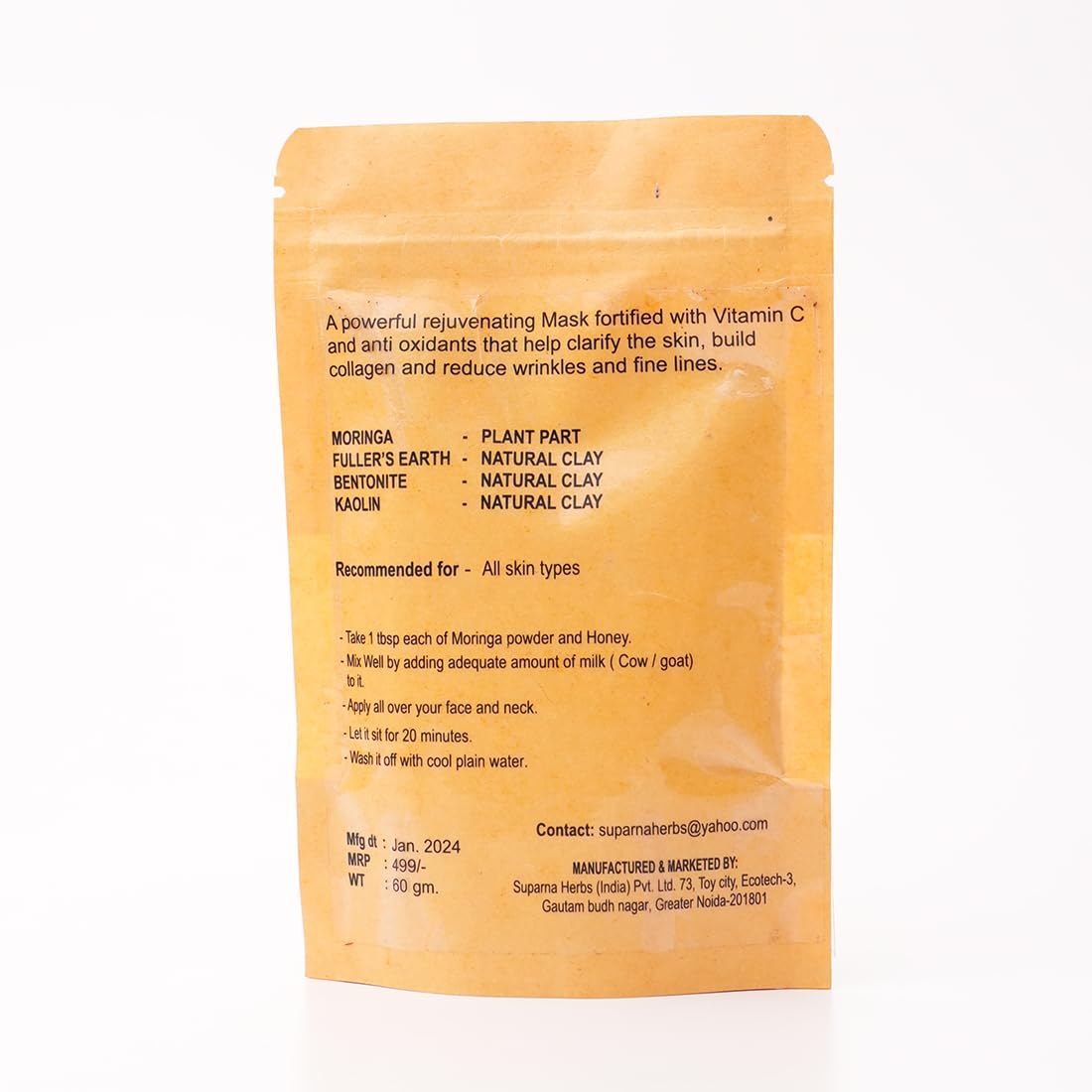 Moringa Rejuvenating Face Mask | Vitamin C & Antioxidant-Rich Anti-Ageing Treatment | - additional image