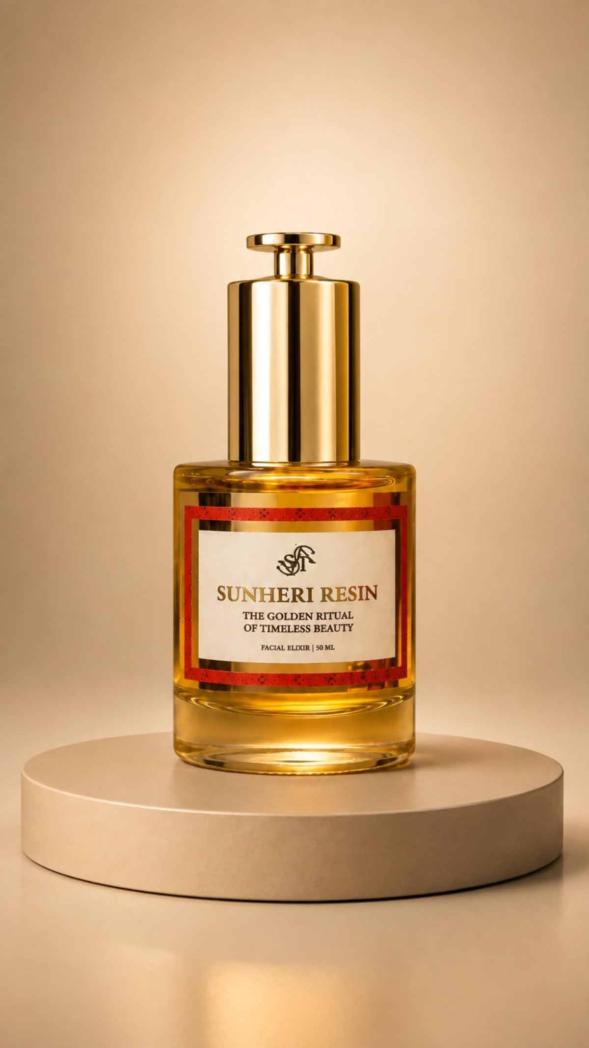 Sunehri Resin Luxury Facial Elixir with Rare Omani Frankincense & 24 Carat Gold | Botanical Face Oil - additional image