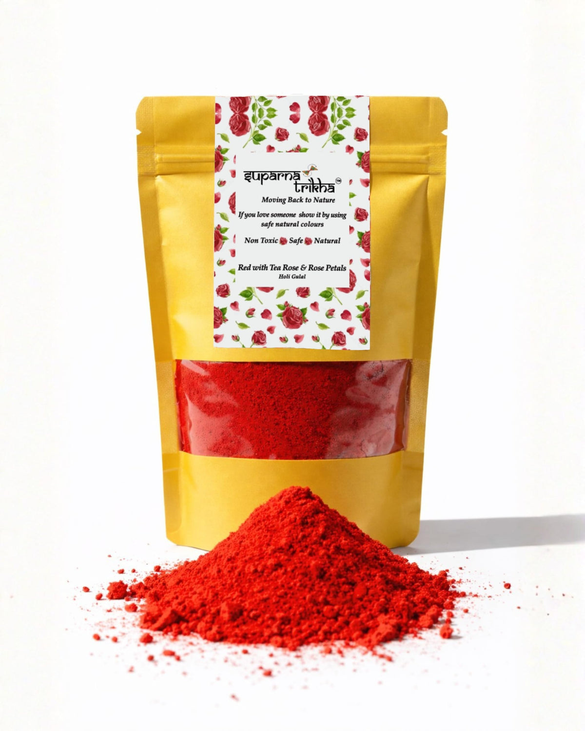 Red Rose Gulaal | Traditional Holi Colour Handcrafted from Real Rose Petals & Natural - main image