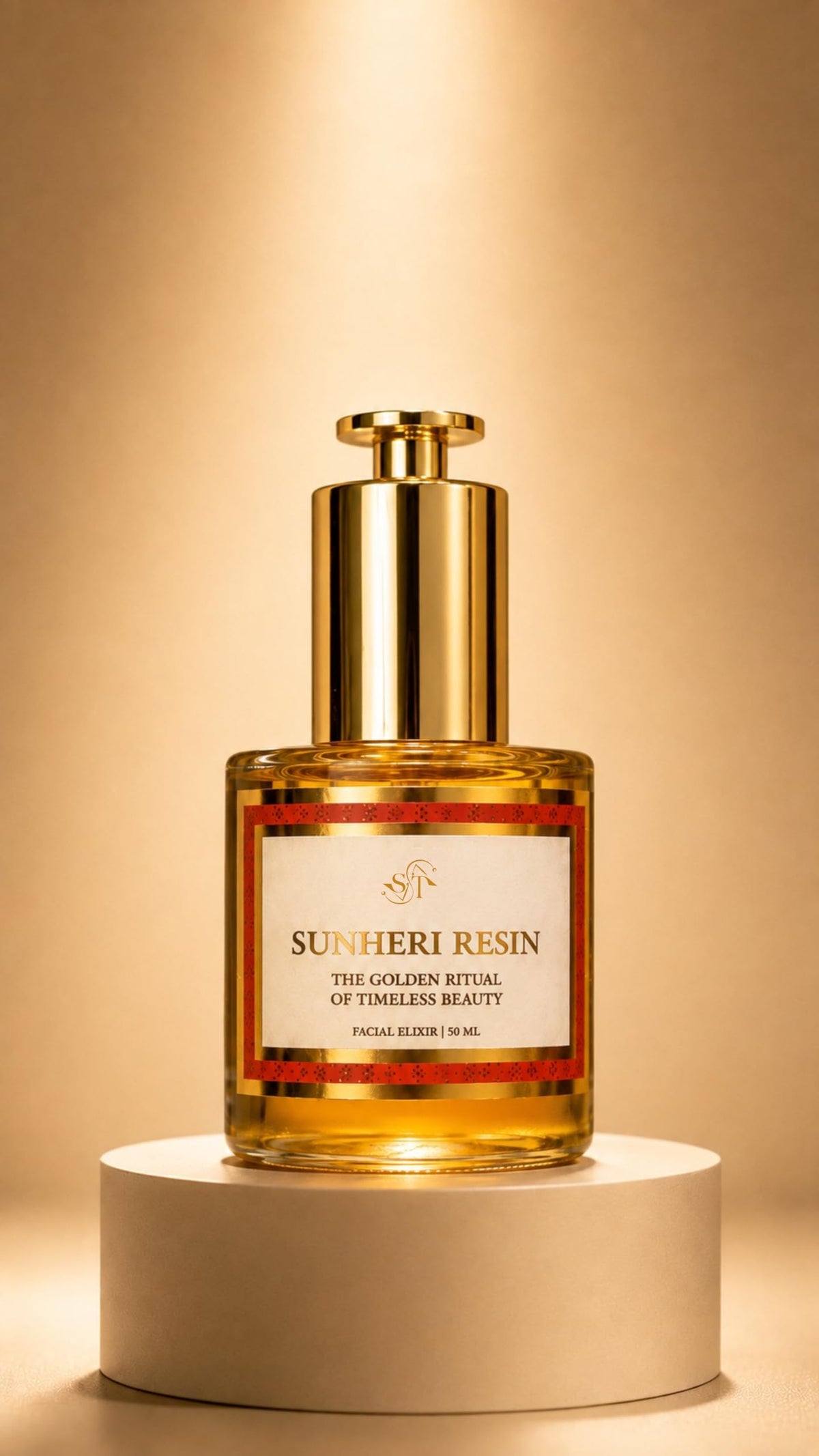 Sunehri Resin Luxury Facial Elixir with Rare Omani Frankincense & 24 Carat Gold | Botanical Face Oil - main image